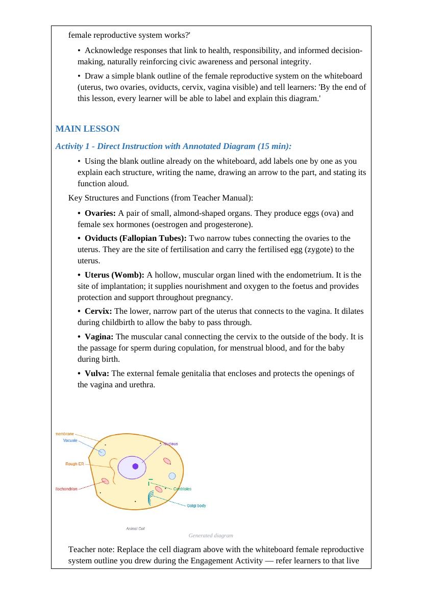 Sample lesson plan page 4 — Introduction & Engagement